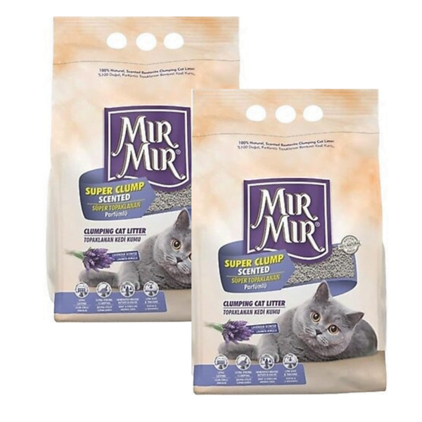 MırMır Lavanta Kokulu Kedi Kumu 10 L X 2 Adet - Image 1