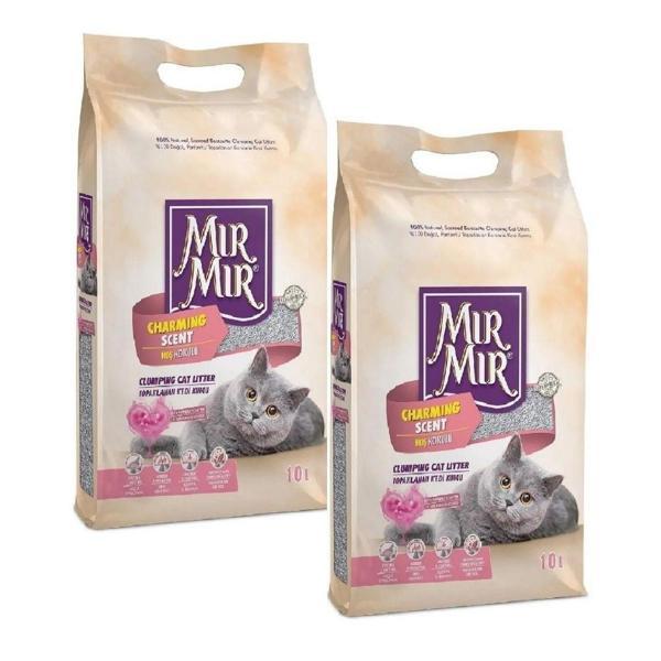 MırMır Bebek Pudrası Kokulu Kedi Kumu 10 L x 2 Adet - Image 1