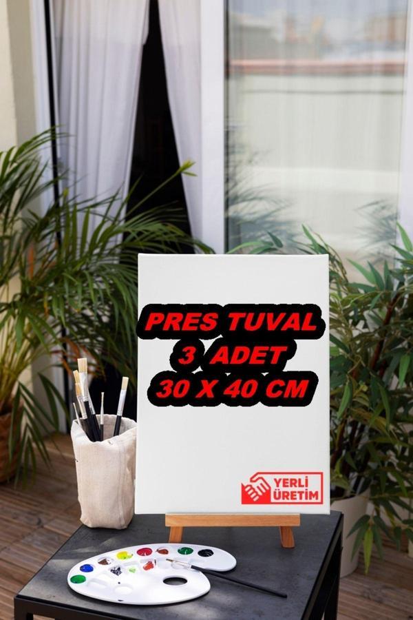 Mercan Tuval Mercan Pres Tuval 30 40 Cm 3 Lü Paket - Image 1