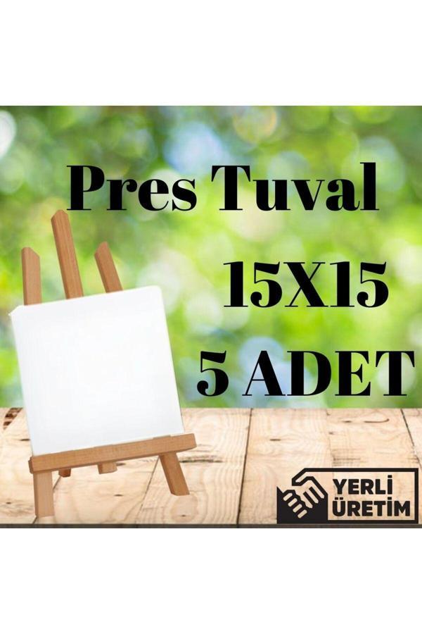 Mercan Tuval Mercan Pres Tuval 15 Cm X 15 Cm 5 Li Paket - Image 1