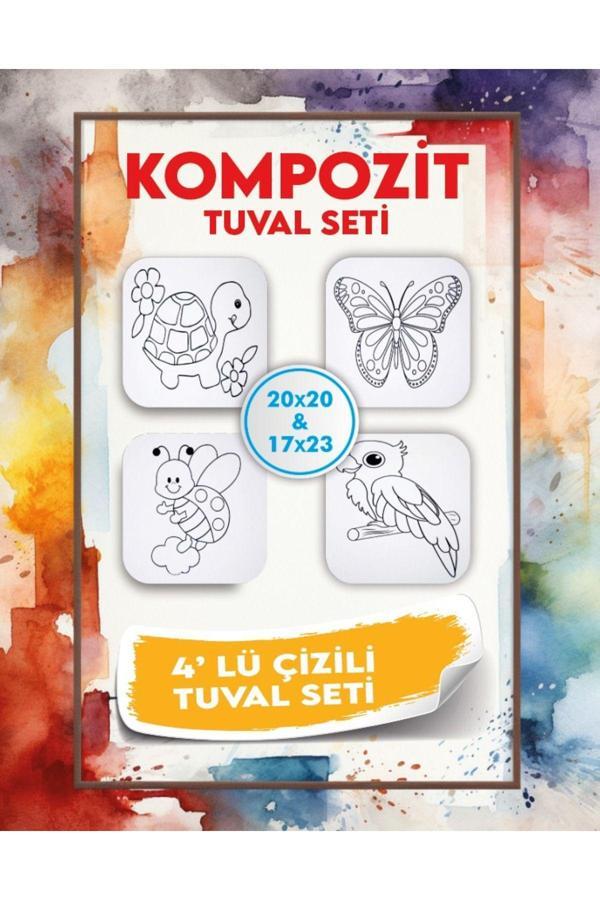 Mercan Tuval 4 Lü Kompozit Tuval Seti 2 Adet 2020 2 Adet 17 23 - Image 1