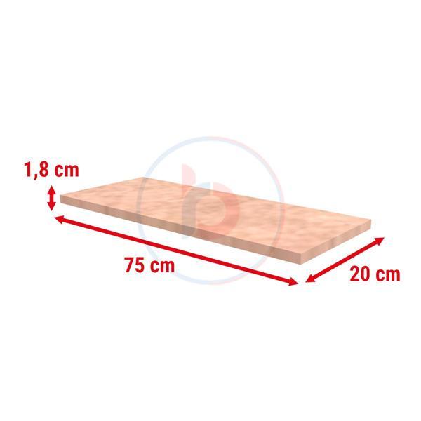 20x75 Cm Ham MDF Raf - Dekoratif Ahşap Raf - Image 1