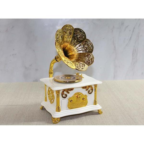 Gramafon Müzik Kutusu Beyaz - Image 1
