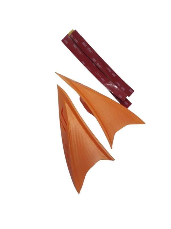 Motospartan Kask Boynuzu Turuncu Yarışçı Tipi - Image 1