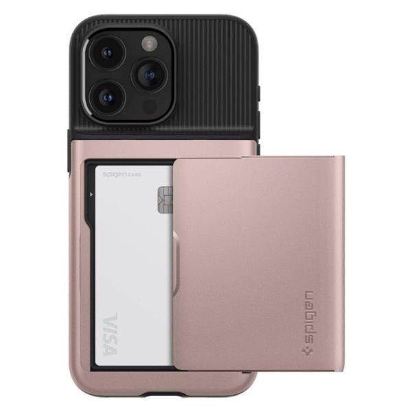 Spigen iPhone 15 Pro ile Uyumlu Kılıf Slim Armor CS Rose Gold - Image 1