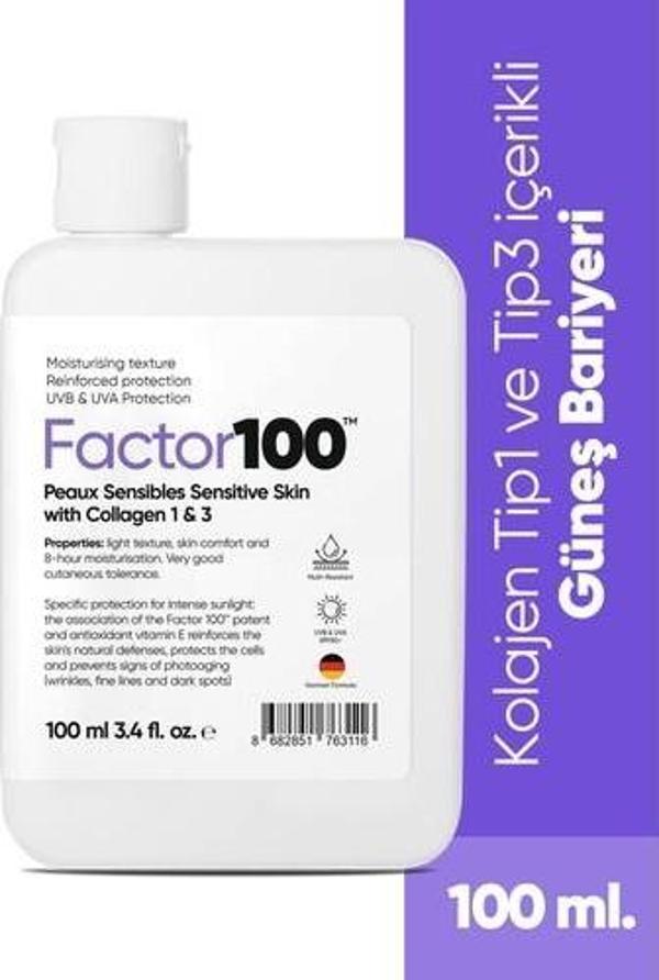 Fualab Factor100 Sun Screen Cream Spf50+Kolajen Içerikli Güneş Bariyeri - Image 1