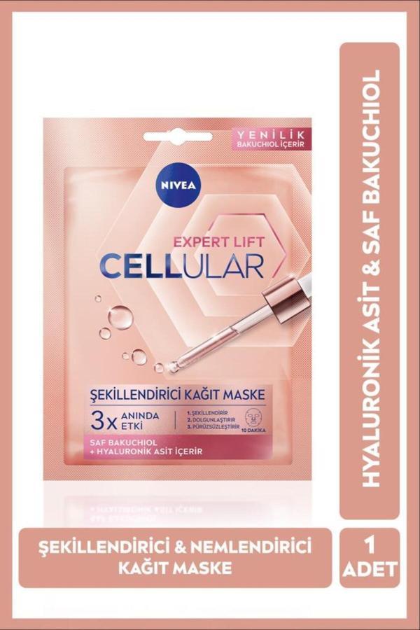Cellular Expert Lift Şekillendirici Yüz Kağıt Maskesi, Doğal Retinol Alternatifi Saf Bakuchiol - Image 1