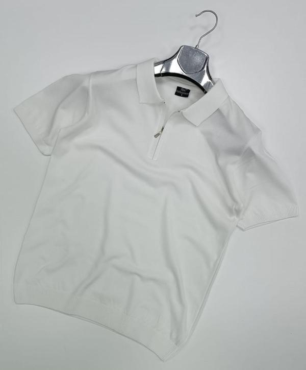 Turbulance Polo Yaka Kısa Kol Fermuarlı Erkek Triko Tişört - Image 1