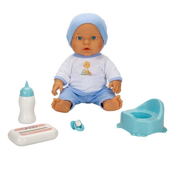 Bebelou Tuvalet Zamanı Sesli Bebek Seti 32 cm 30738 Mavi - Image 1