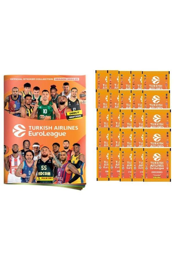 2024-25 Official Turkish Airlines EuroLeague Albüm+25 Paket (125 Çıkartma) Seti - Image 1