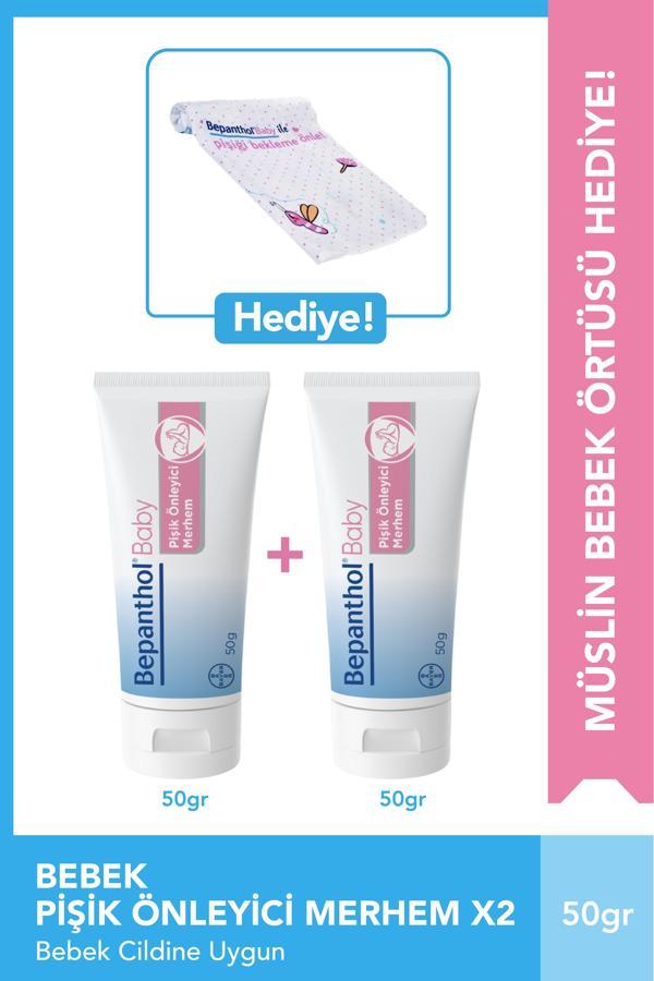 Pişik Önleyici Merhem 50g 2'li Paket + Müslin Bebek Örtüsü Hediye - Image 1