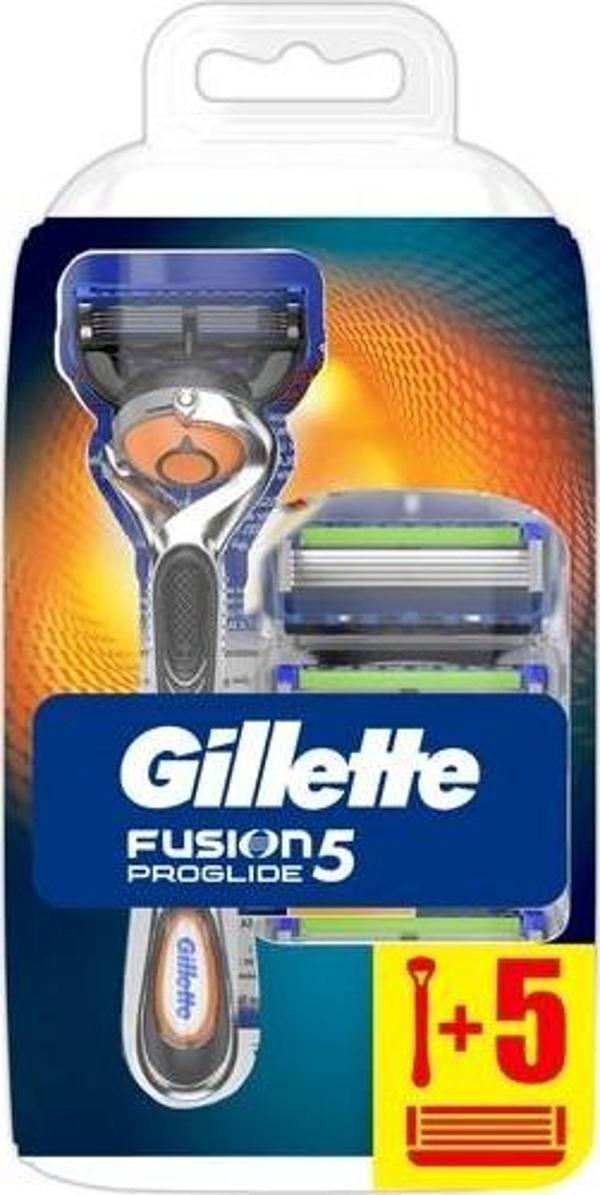 Gillette Fusion Proglide Tıraş Makinesi + 5 Tıraş Bıçağı - Image 1