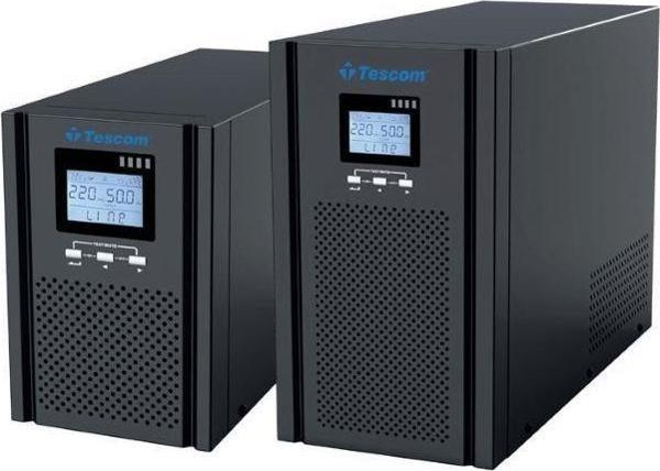 TESCOM TEOS+ 101 1 KVA (2X12V/9AH) 1F/1F LCD ONLINE UPS -900040340- - Image 1