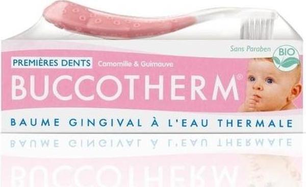 Buccotherm Diş Çıkarma Kiti 0-2 Yaş Organik Sertifikalı 50 ML - Pembe Dış Fırçası - Image 1