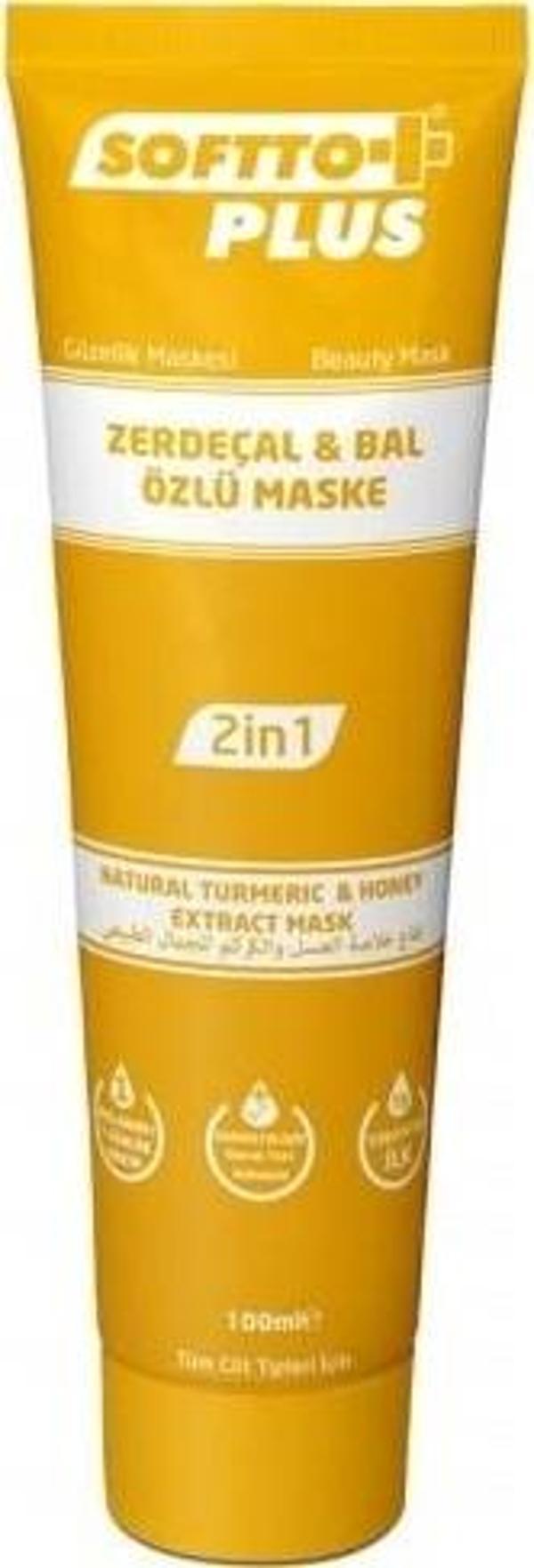 Softto Plus Zerdeçal & Bal Özlü Bitkisel Maske - Image 1
