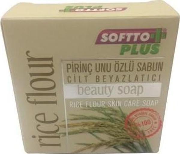Softto Plus Pirinç Unu Özlü Cilt Beyazlatıcı Sabun - Image 1