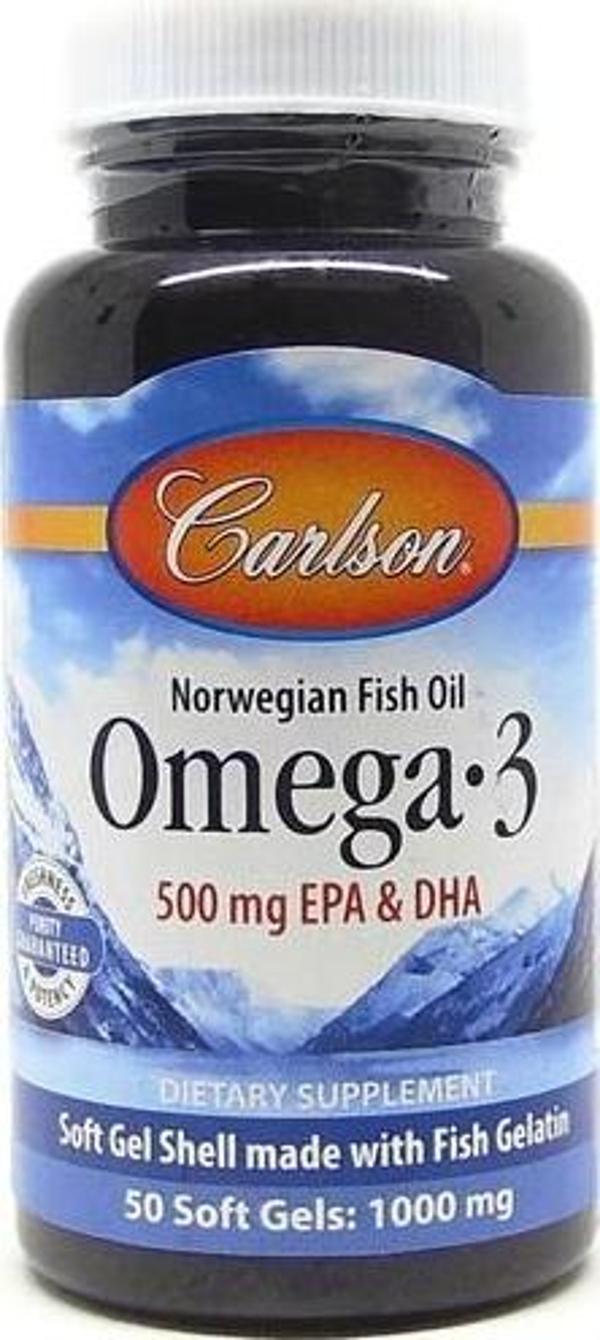 Carlson Omega-3 Balık Yağı 50 Kapsül - Image 1