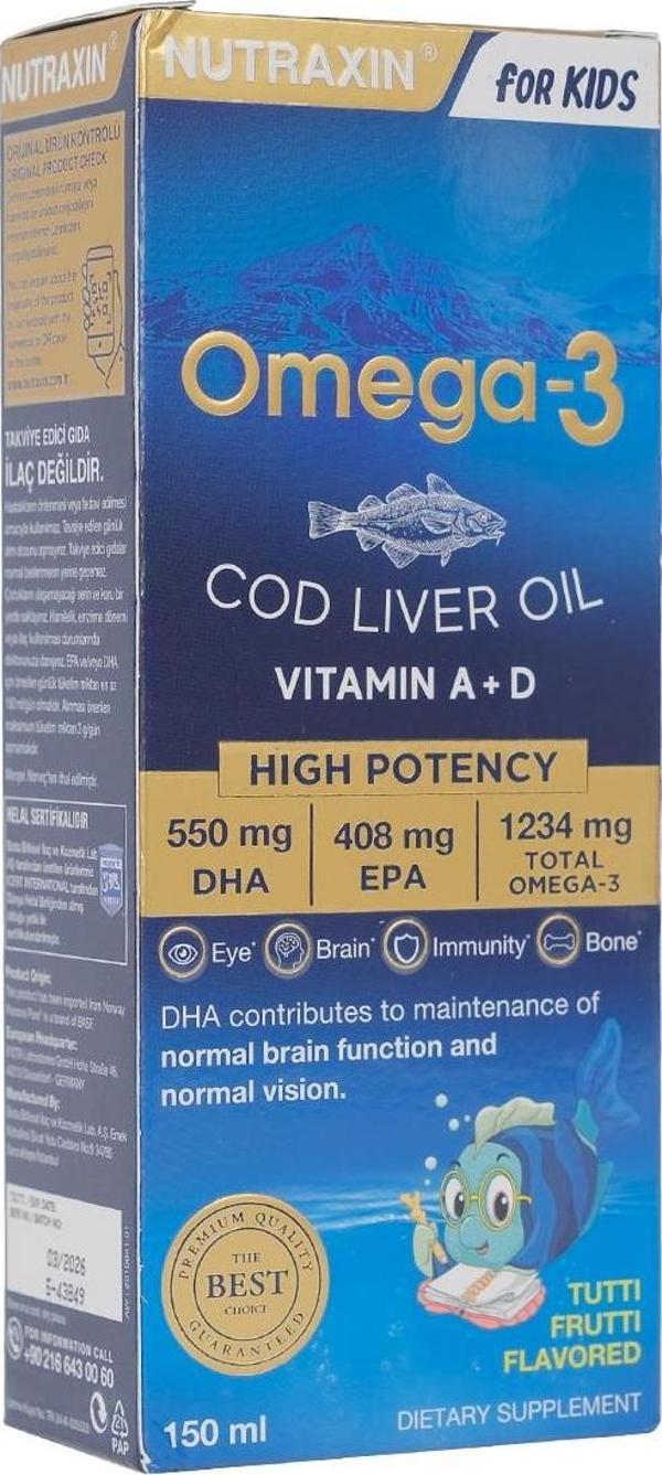 Nutraxin Omegra-3 Kids Şurup 150 ml - Image 1
