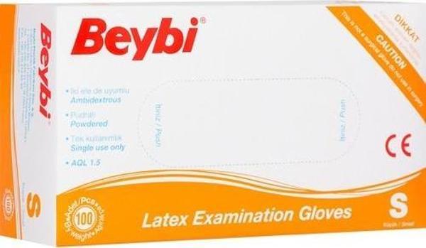 Beybi Muayene Eldiven Small Pudralı Lateks 100Lü Paket - Image 1