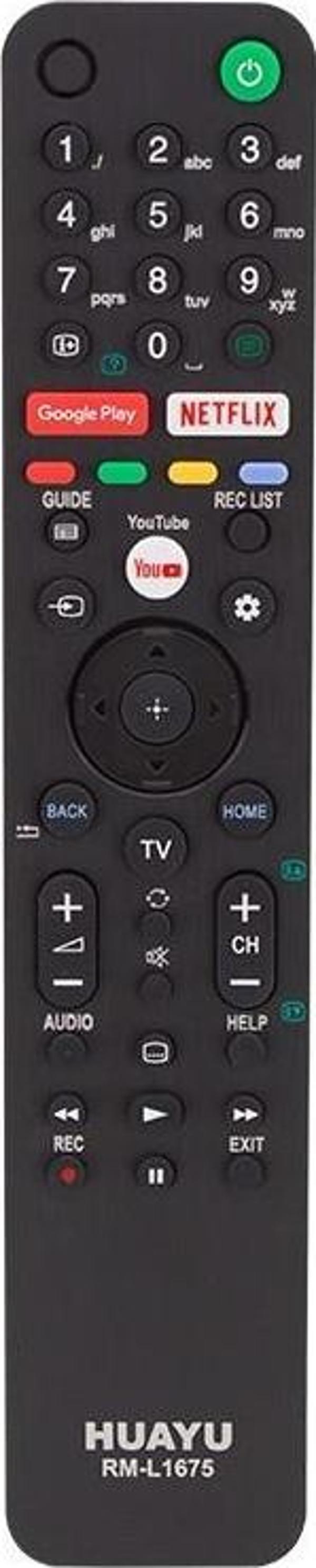 Huayu Sony RM-L1675 Netflix-Youtube-Google Play Tuşlu Led Tv Kumanda - Image 1