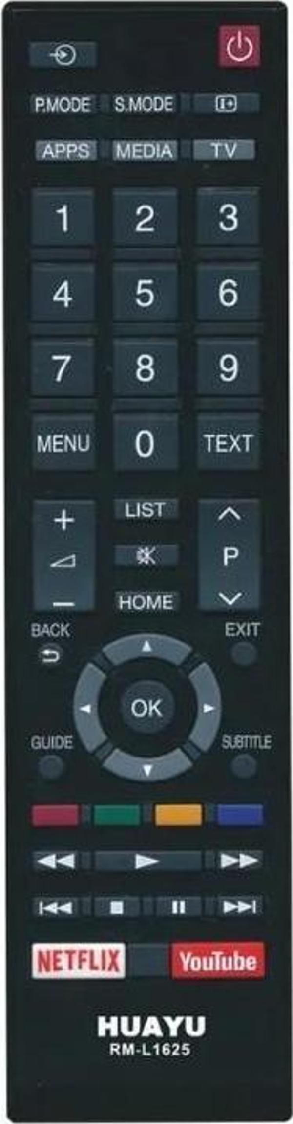 Electroon TOSHIBA Smart LED Tv Kumandası Huayu RM-L1625 - Image 1