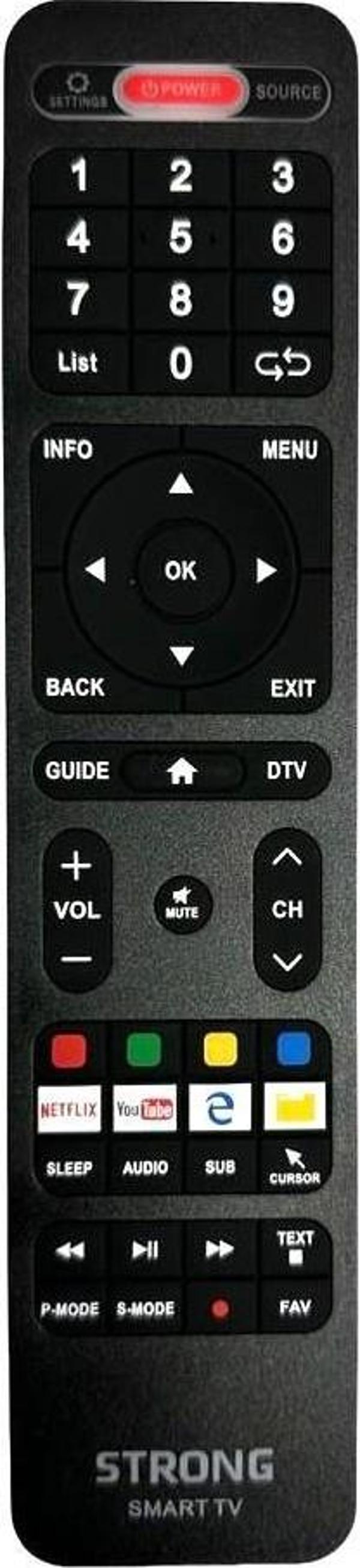 Electroon Strong Orjinal Android Smart Led Tv Kumandası Sub-Cursor-Netflix-Youtube Tuşlu - Image 1