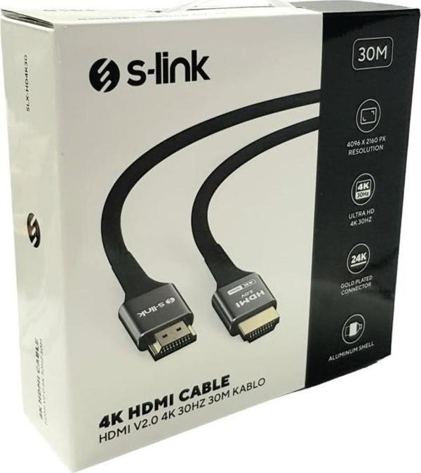 S-link 4K 30mt HDMI Kablo V2.0 30HZ SLX-HD4K30 - Image 1