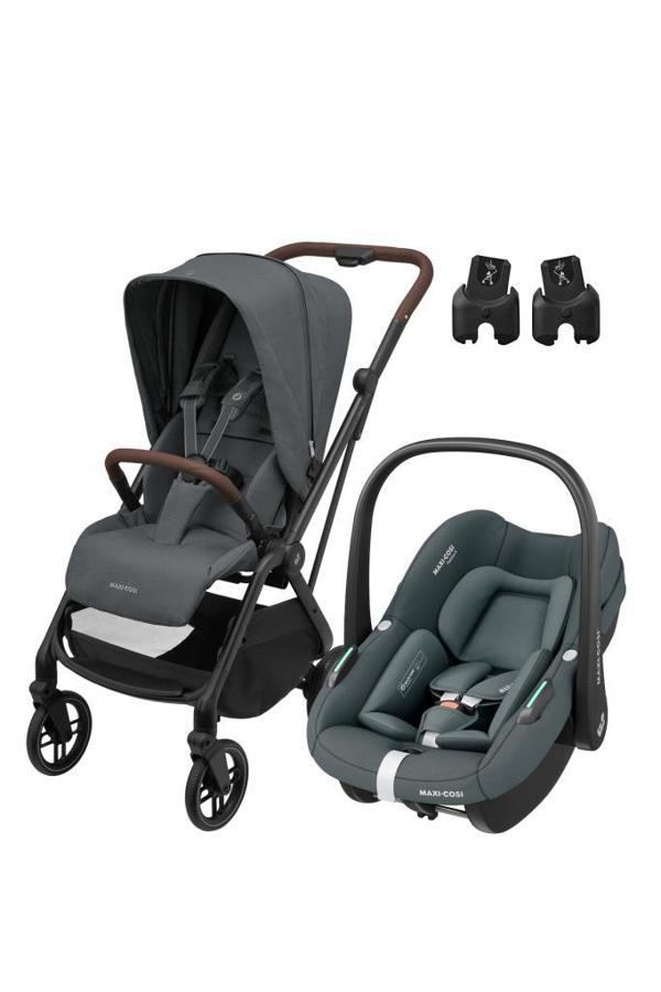 Maxi-Cosi Leona2-Pebble S Tek Elle Katlanabilen Ultra Kompakt Çift Yönlü Seyahat Sistem Bebek Arabası Graphite - Image 1