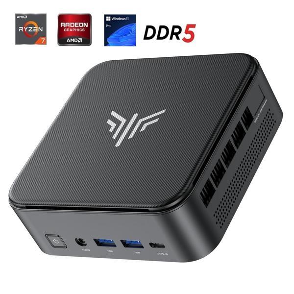 NiPoGi AMD E3B AMD Ryzen 7 6800H 16GB DDR5 512GB SSD DPHDMIType-CWiFi6BT5.2 WIN11 Mini PC - Image 1
