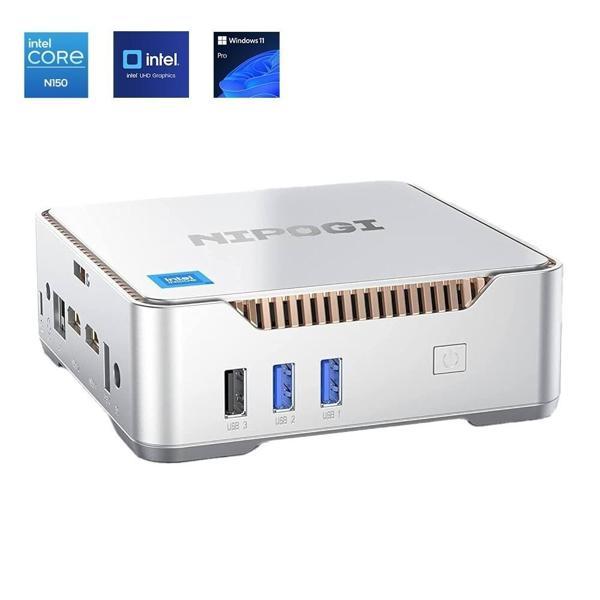 NiPoGi GK3 PLUS N150 Intel Alder Lake 12.Nesil 16GB DDR4 512GB NVMe WiFiBT WIN11 PRO Mini PC - Image 1