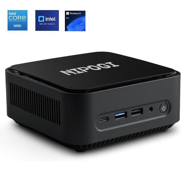 NiPoGi JK09 N150 Intel Alder Lake 12.Nesil 16GB DDR4 512GB NVMe SSD HDMIWiFiBT WIN11 PRO Mini PC - Image 1