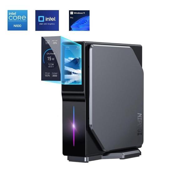 Nipogi S1 Intel Alder Lake 12.Nesil N100 16GB DDR4 512GB NVMe HDMI WiFi6BT5.2 WIN11 PRO Mini PC - Image 1