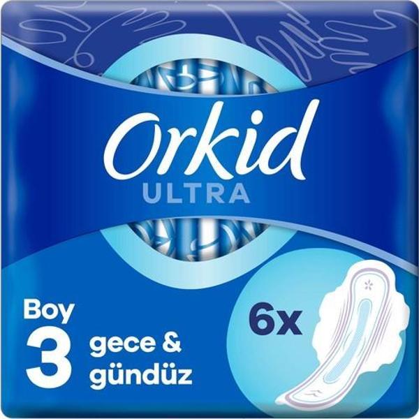 Orkid Ultra Extra Gece 6 Adet Tekli Paket Hijyenik Ped - Image 1