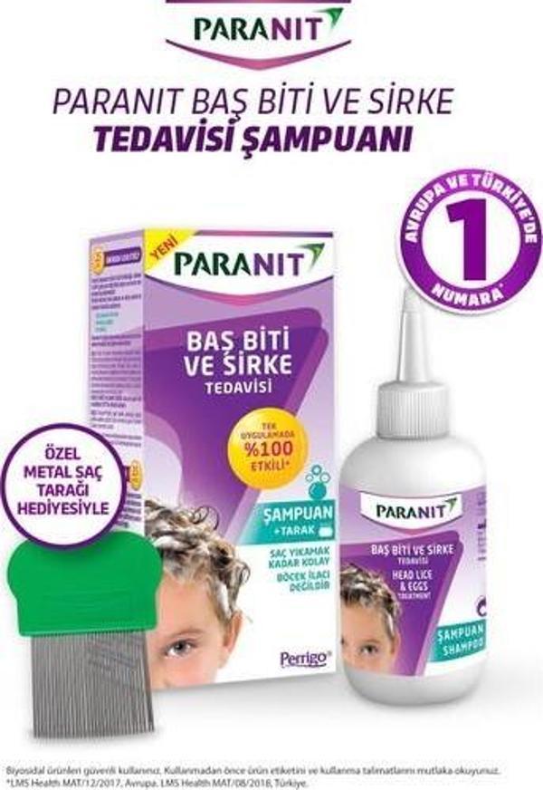 Paranit Baş Biti Ve Sirke Tedavisi Şampuan+Tarak 100 Ml - Image 1