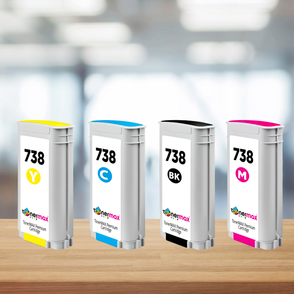 Hp 738 Muadil Kartuş 4'lü Avantaj Paketi 130ml - T850/T950 Uyumlu - Image 1