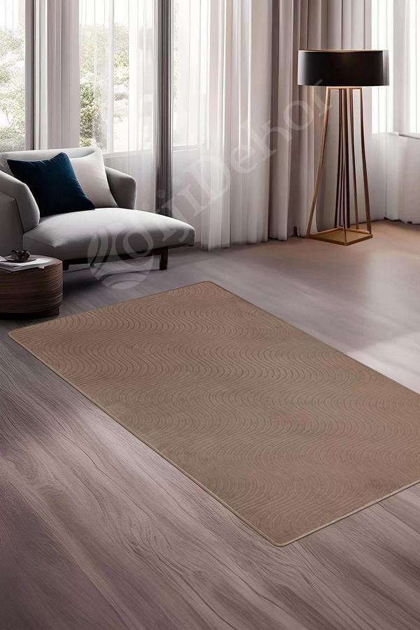 Halı Cool Kahverengi Sahra Kaymaz Yıkanabilir Yolluk Kilim Salon Halısı Modelleri - Image 1