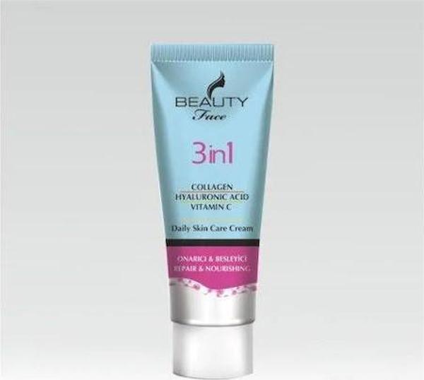 Beauty 3 In 1 Collagen Hyaluronic Acid Vitamin C Daily Skin Care Cream - Image 1