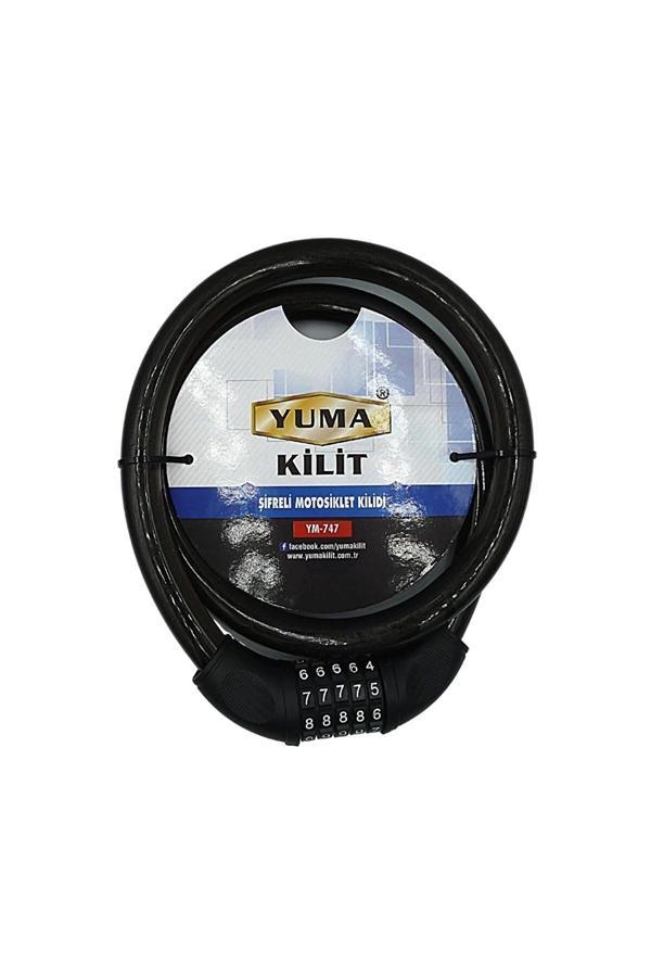Yuma Ym-747 120cm 20mm 5 Şifreli Siyah Motorsiklet Kilidi - Image 1