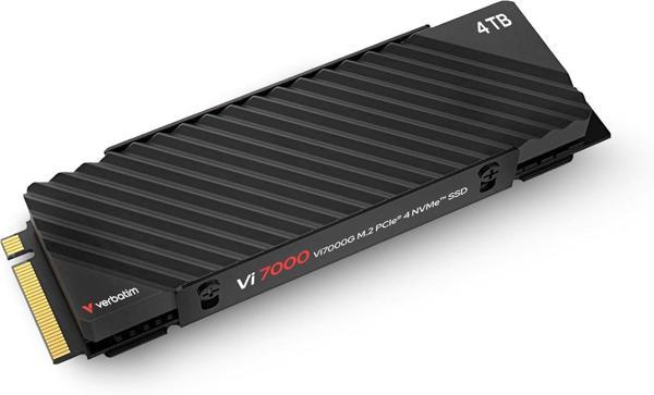 Verbatim 49369 Vi7000G 4TB M2 NVMe PCIe Gen4 Soğutuculu Gaming SSD, PS5 Uyumlu - 7400MB/6500MB - Image 1