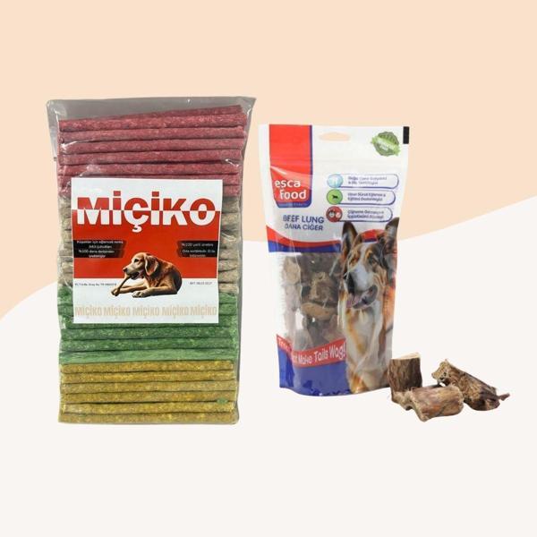 100Lü Renkli Munchy Köpek Ödülü + Dana Ciğer 100Gr - Image 1
