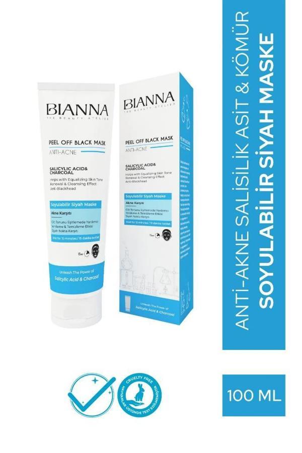 Bianna Anti Acne Akne Karşıtı Soyulabilir Maske Salisilk Asit & Kömür 100 ML - Image 1