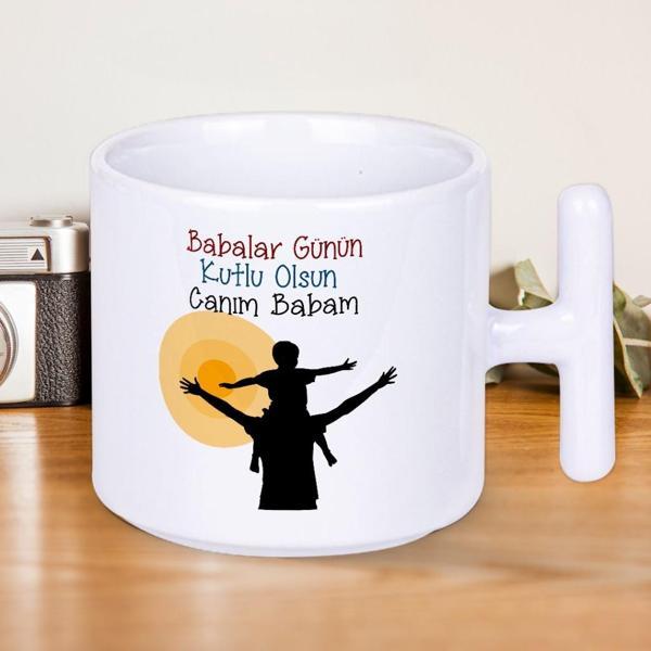 Babalar Günün Kutlu Olsun Canım Babam Baskılı Babalar Günü T Kupa Bardak - Image 1