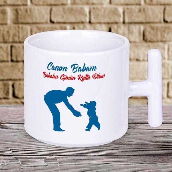 Babalar Gününe Özel Sevgi Dolu Canım Babam Yazılı T Kupa – Babalar Çok Sevecek! - Image 1