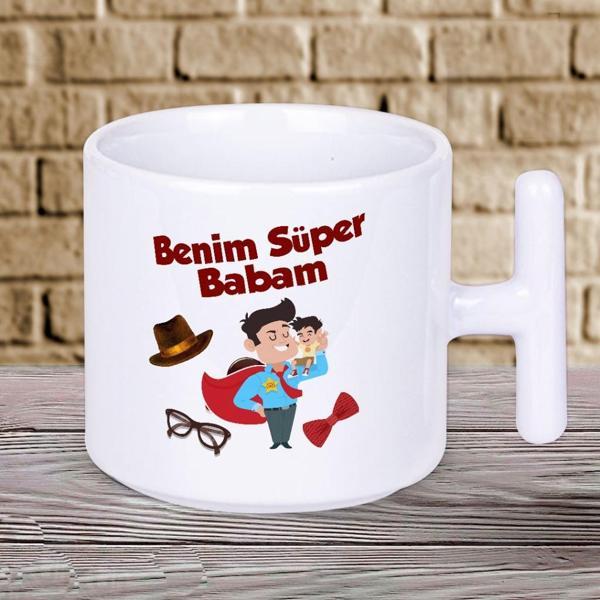 Babalık Bir Süper Güçtür! Babalar Gününe Özel Hediyelik T Kupa - Image 1