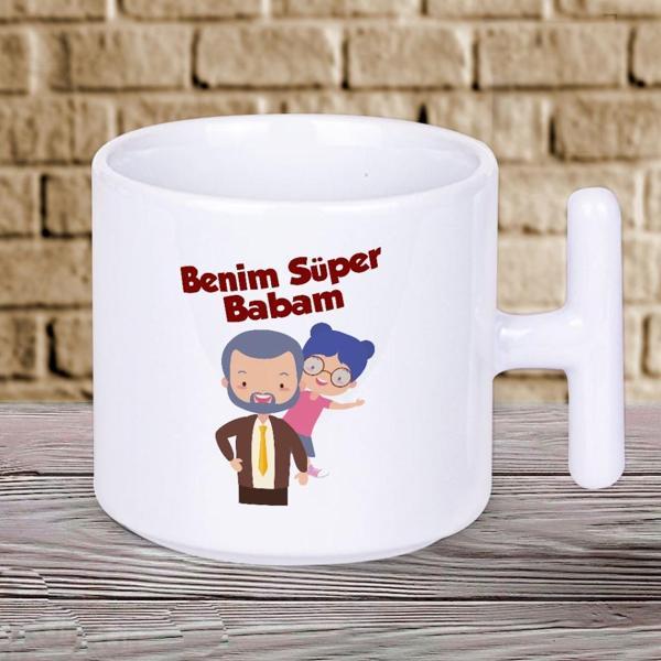 Benim Süper Babam Baskılı Babalar Gününe Özel Süper Babalara Hediyelik T Kupa Bardak - Image 1