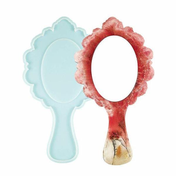 Epoksi Silikon Saplı Ayna Kalıbı Desenli Büyük Boy 49X27 CM - Image 1