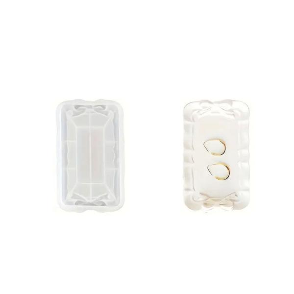 Silikon Avrupa Dantel Fiyonk Tasarımlı Silikon Kalıp Büyük Boy 20X11.3 CM - Image 1