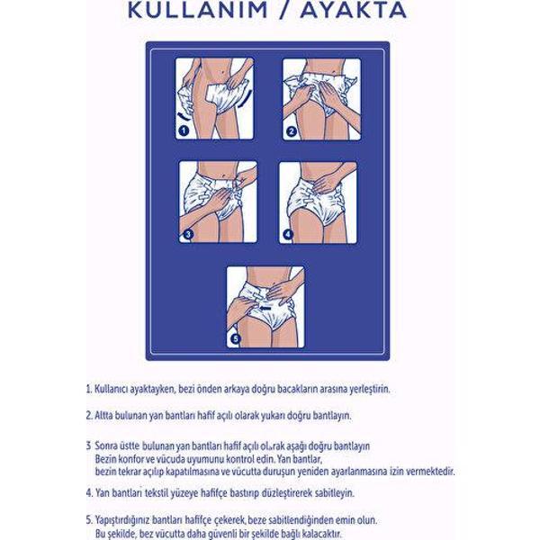 Moly Tekstil Yüzeyli Large Büyük Boy Belbantlı Hasta Bezi 30 lu 2 paket / 60 adet - Image 1
