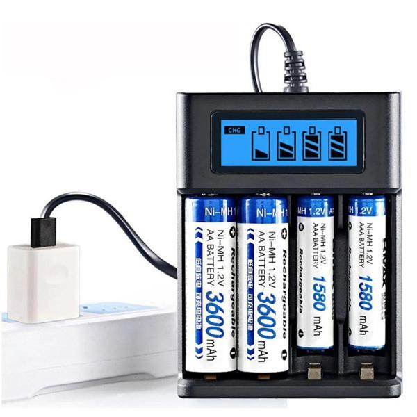 Greentech Pil Şarj Cihazı (Dört Yuvalı) - 1.2V Ni-Mh / Ni-Cd AA / AAA / GT-BC03  - Image 1
