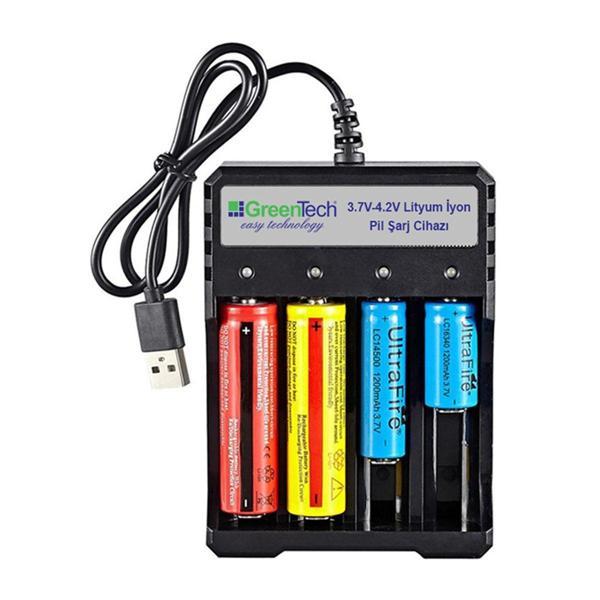Greentech 3.7 – 4.2 Lityum İyon Pil Şarj Cihazı (Dört Yuvalı) / GT-BC05  - Image 1